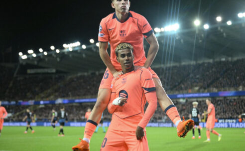 CHAMPIONS LEAGUE : WEDNESDAY – 05/11/2025 (PHOTO – LAMINE YAMAL CELEBRATES)