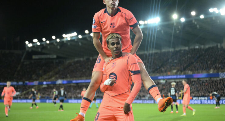 CHAMPIONS LEAGUE : WEDNESDAY – 05/11/2025 (PHOTO – LAMINE YAMAL CELEBRATES)