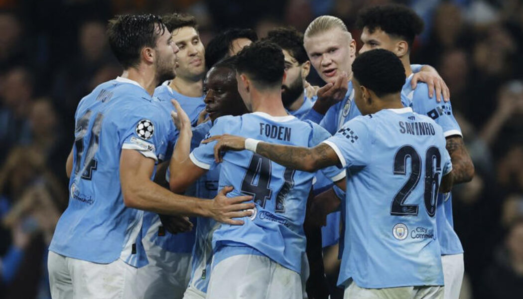 CHAMPIONS LEAGUE :  MAN CITY VS BORUSSIA DORTMUND – 05/11/2025 (PHOTO – MAN CITY CELEBRATES)