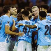 CHAMPIONS LEAGUE :  MAN CITY VS BORUSSIA DORTMUND – 05/11/2025 (PHOTO – MAN CITY CELEBRATE)