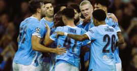 CHAMPIONS LEAGUE :  MAN CITY VS BORUSSIA DORTMUND – 05/11/2025 (PHOTO – MAN CITY CELEBRATE)