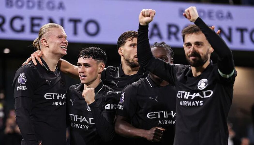 PREMIER LEAGUE :  FULHAM VS MANCHESTER CITY – 02/11/2025 (PHOTO – MAN CITY CELEBRATE)