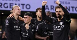 PREMIER LEAGUE :  FULHAM VS MANCHESTER CITY – 02/11/2025 (PHOTO – MAN CITY CELEBRATE)