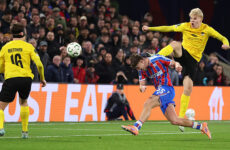UEFA CONFERENCE LEAGUE : CRYSTAL PALACE VS KUPS KUOPIO – 18/12/3035 (PHOTO – JUSTIN DEVENNEY SCORES FOR CRYSTAL PALACE)