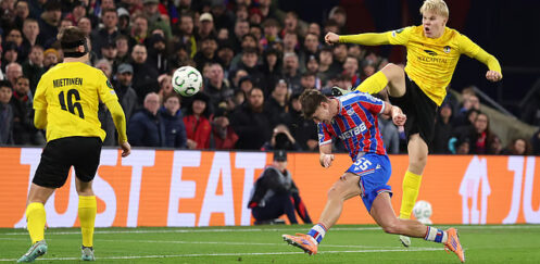 UEFA CONFERENCE LEAGUE : CRYSTAL PALACE VS KUPS KUOPIO – 18/12/3035 (PHOTO – JUSTIN DEVENNEY SCORES FOR CRYSTAL PALACE)