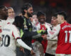 PREMIER LEAGUE :  ARSENAL VS LIVERPOOL – 08/01/2026  (PHOTO – THINGS GOT A LITTLE FEISTY AT THE END OF THE MATCH!)