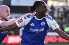 FA CUP :  MACCLESFIELD VS CRYSTAL PALACE – 10/01/2026 (PHOTO ISAAC BUCKLEY-RICKETTS CELEBRATES)