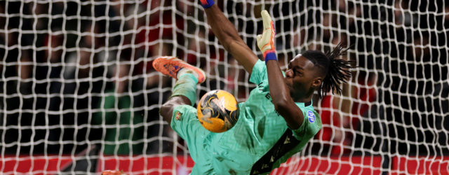 FA CUP : WREXHAM VS NOTTINGHAM FOREST – 09/01/2026  (PHOTO – ARTHUR OKONKWO SAVES DECIDING PENALTY)