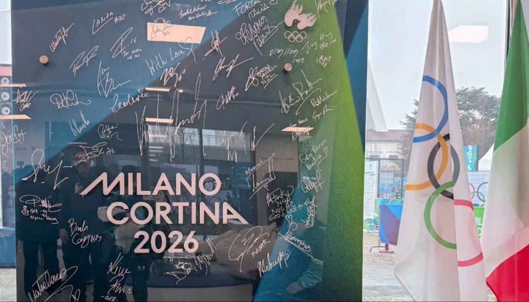 IOC PRESIDENT KIRSTY COVENTRY JOINS ATHLETES TO SIGN OLYMPIC TRUCE MURAL