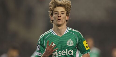 CHAMPIONS LEAGUE KNOCKOUT PLAY-OFFS : QARABAG FK VS NEWCASTLE UNITED – 18/02/2026 – (PHOTO – ANTHONY GORDON SCORED FOUR GOALS!)