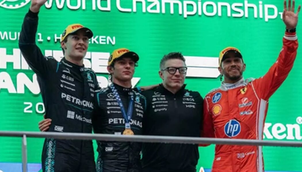 KIMI ANTONELLI WINS THE CHINESE GRAND PRIX 2026, WITH GEORGE RUSSELL SECOND AND LEWIS HAMILTON THIRD!