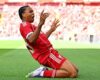 PREMIER LEAGUE :  SATURDAY – 11/04/2026  (PHOTO – RIO NGUMOHA CELEBRATES)