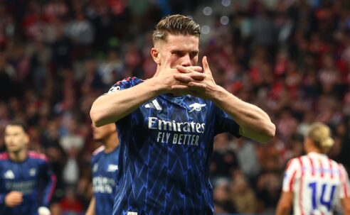 CHAMPIONS LEAGUE SEMI-FINAL : ATLETICO MADRID VS ARSENAL – 29/04/2026 (PHOTO – VIKTOR GYOKERES CELEBRATES)