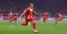 CHAMPIONS LEAGUE QUARTER-FINALS :  WEDNESDAY – 15/04/2026 (PHOTO – HARRY KANE CELEBRATES)