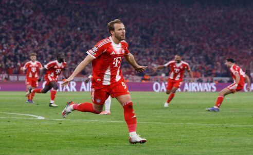 CHAMPIONS LEAGUE QUARTER-FINALS :  WEDNESDAY – 15/04/2026 (PHOTO – HARRY KANE CELEBRATES)