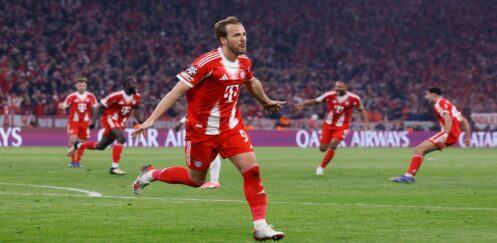 CHAMPIONS LEAGUE QUARTER-FINALS :  WEDNESDAY – 15/04/2026 (PHOTO – HARRY KANE CELEBRATES)