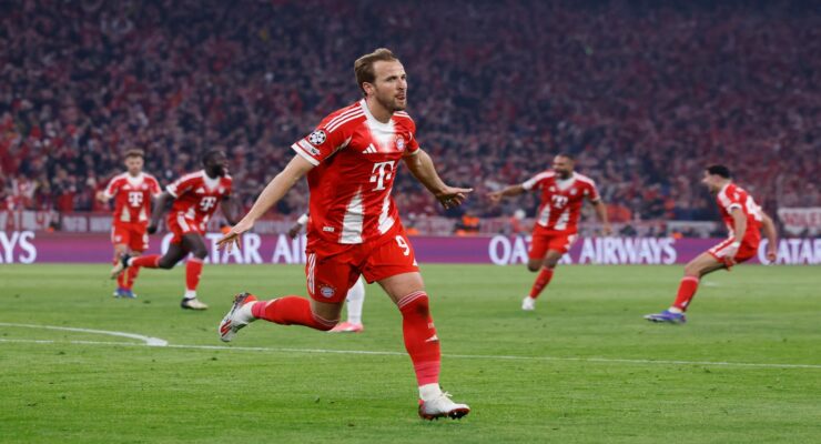 CHAMPIONS LEAGUE QUARTER-FINALS :  WEDNESDAY – 15/04/2026 (PHOTO – HARRY KANE CELEBRATES)