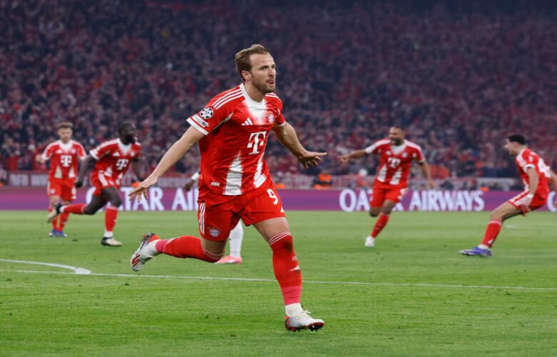 CHAMPIONS LEAGUE QUARTER-FINALS :  WEDNESDAY – 15/04/2026 (PHOTO – HARRY KANE CELEBRATES)