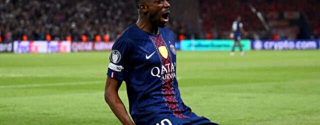 CHAMPIONS LEAGUE SEMI-FINAL :  PARIS SAINT GERMAIN VS BAYERN MUNICH – 28/04/2026  (PHOTO – OUSMANE DEMBELE CELEBRATES SCORING A BRACE)