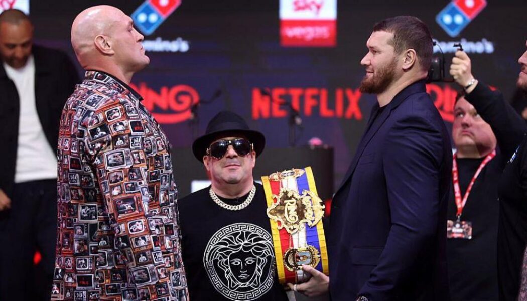 TYSON FURY AND ARSLANBEK MAKHMUDOV FACE OFF BEFORE TOMORROW’S FIGHT!