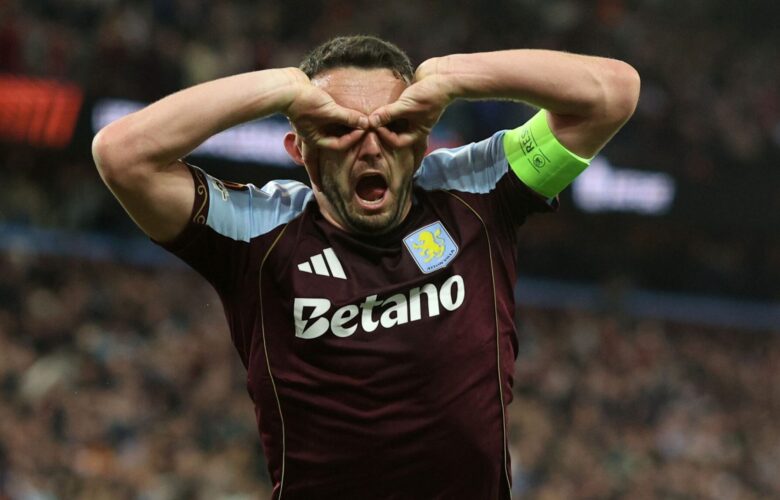 EUROPA LEAGUE SEMI-FINALS : THURSDAY – 07/05/2026 (PHOTO – JOHN MCGINN CELEBRATES SCORING A BRACE FOR ASTON VILLA)