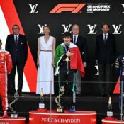 KIMI ANTONELLI WINS THE MONACO GRAND PRIX 2026! (PHOTO – KIMI ON THE PODIUM WITH PRINCESS CHARLENE AND PRINCE ALBERT OF MONACO ALONGSIDE LEWIS HAMILTON (2), AND ISACK HADJAR (3)