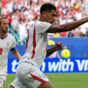 FIFA WORLD CUP : NORWAY VS ENGLAND – 11/07/2026 (PHOTO – JUDE BELLINGHAM CELEBRATES)