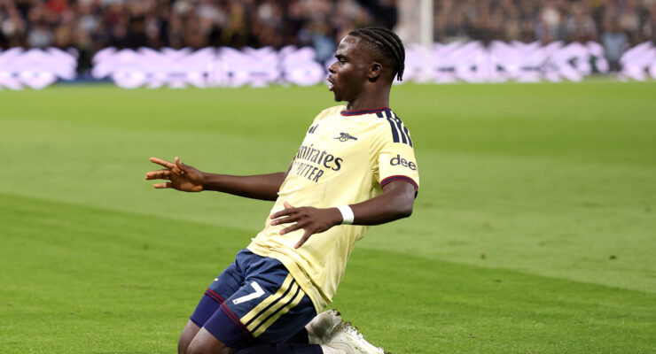 PREMIER LEAGUE : ASTON VILLA VS ARSENAL – 31/08/2026  (PHOTO – BUKAYO SAKA CELEBRATES)