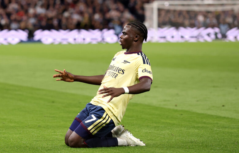 PREMIER LEAGUE : ASTON VILLA VS ARSENAL – 31/08/2026  (PHOTO – BUKAYO SAKA CELEBRATES)