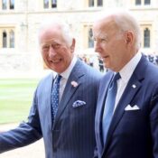 KING CHARLES RECEIVES U.S. PRESIDENT JOE BIDEN AT WINDSOR CASTLE ON 10/07/2023