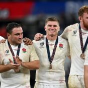 RUGBY WORLD CUP 2023 BRONZE FINAL : ENGLAND VS ARGENTINA – 27/10/2023 – (PHOTO – OWEN FARRELL AND HIS ENGLAND TEAMMATES)