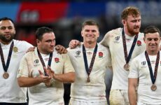 RUGBY WORLD CUP 2023 BRONZE FINAL : ENGLAND VS ARGENTINA – 27/10/2023 – (PHOTO – OWEN FARRELL AND HIS ENGLAND TEAMMATES)