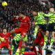 PREMIER LEAGUE : 23/12/2023 (PHOTO – GABRIEL HEADS ONE INTO THE BACK OF THE NET FOR ARSENAL)