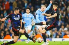 CHAMPIONS LEAGUE – 06/03/2024  (PHOTO – ERLING HAALAND SCORES FOR MAN CITY VS COPENHAGEN)