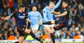 CHAMPIONS LEAGUE – 06/03/2024  (PHOTO – ERLING HAALAND SCORES FOR MAN CITY VS COPENHAGEN)