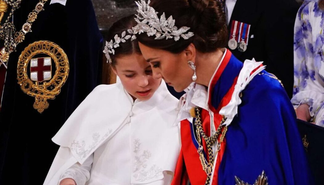 CATHERINE AND CHARLOTTE WEAR BEAUTIFUL TIARAS AT THE CORONATION