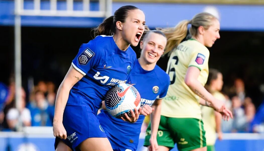 WOMEN’S SUPER LEAGUE – 05/05/2024  (PHOTO – CHELSEA’S GURO REITEN CELEBRATES)