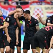 EUROS 2024: 19/06/2024  (PHOTO – ALBANIA’S GJASULA CELEBRATES AFTER SCORING IN STOPPAGE TIME!)