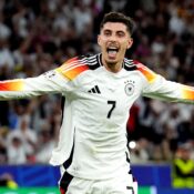 EUROS 2024: GERMANY VS SCOTLAND – 14/06/2024  (PHOTO – KAI HAVERTZ CELEBRATES)