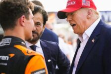 HIGHLIGHTS OF THE MIAMI GRAND PRIX 2024  (PHOTO – DONALD TRUMP CONGRATULATES LANDO NORRIS ON HIS FIRST F1 WIN)