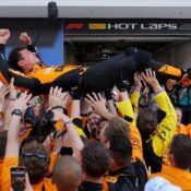 HIGHLIGHTS OF THE MIAMI GRAND PRIX 2024  (PHOTO – LANDO NORRIS IS CONGRATULATED BY HIS TEAM!)