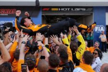 HIGHLIGHTS OF THE MIAMI GRAND PRIX 2024  (PHOTO – LANDO CELEBRATES WITH HIS TEAM)