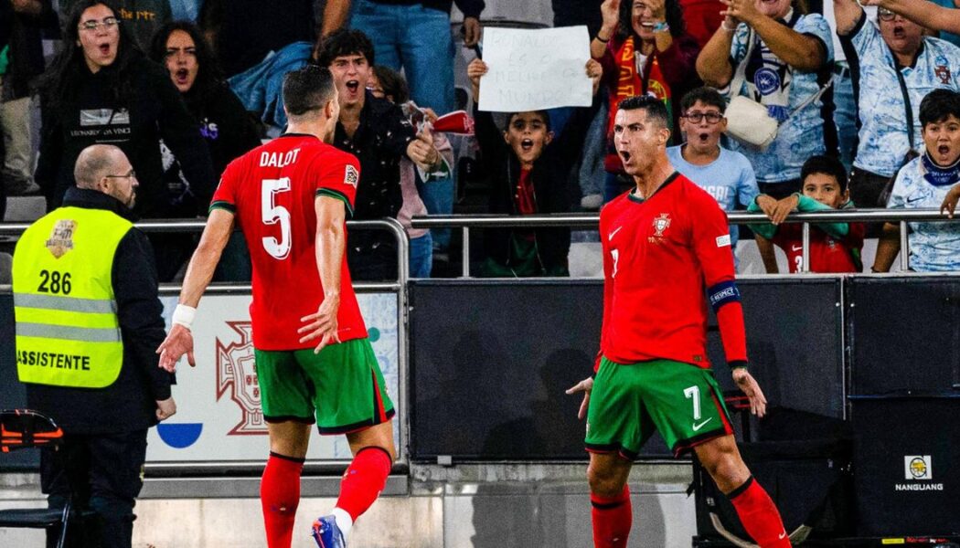 UEFA NATIONS LEAGUE : PORTUGAL VS SCOTLAND – 08/09/2024  (PHOTO – CRISTIANO RONALDO CELEBRATES)