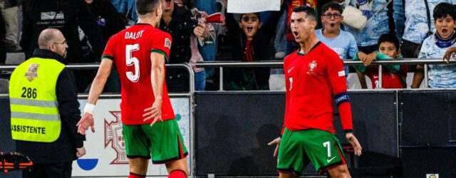 UEFA NATIONS LEAGUE : PORTUGAL VS SCOTLAND – 08/09/2024  (PHOTO – CRISTIANO RONALDO CELEBRATES)