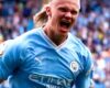 PREMIER LEAGUE 2023:  MANCHESTER CITY VS FULHAM – 02/09/2023 (PHOTO – ERLING HAALAND CELEBRATES HIS HAT-TRICK)