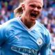 PREMIER LEAGUE 2023:  MANCHESTER CITY VS FULHAM – 02/09/2023 (PHOTO – ERLING HAALAND CELEBRATES HIS HAT-TRICK)