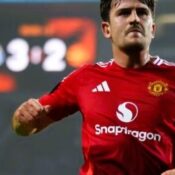 UEFA EUROPA LEAGUE – 03/10/2024  (PHOTO – HARRY MAGUIRE CELEBRATES)