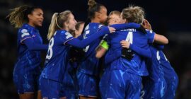 UEFA WOMEN’S CHAMPIONS LEAGUE : WEDNESDAY – 20/11/2024  (PHOTO – CHELSEA LADIES CELEBRATE)