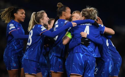 UEFA WOMEN’S CHAMPIONS LEAGUE : WEDNESDAY – 20/11/2024  (PHOTO – CHELSEA LADIES CELEBRATE)