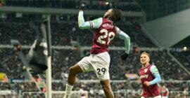 PREMIER LEAGUE : MONDAY – 25/11/2024  (PHOTO – WAN-BISSAKA CELEBRATES)